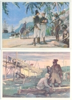 Географические открытия Русские путешественники и мореплаватели Комплект из 16 открыток артикул 4521b.